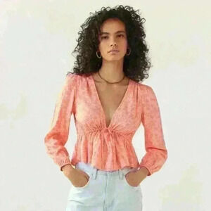 Billabong Pink Floral Blouse